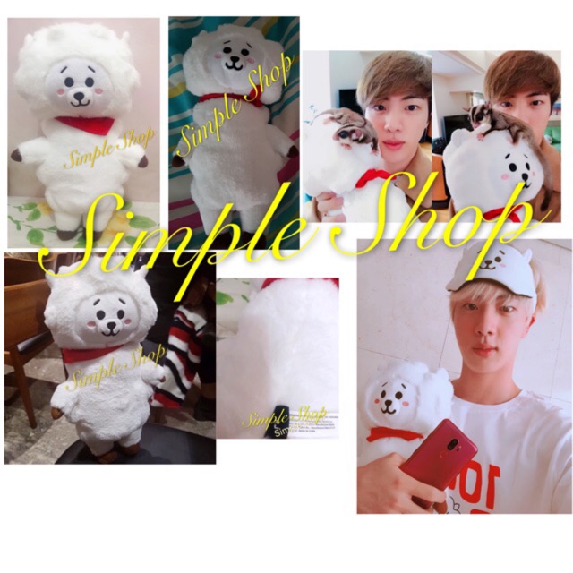 Official BT21 RJ Jin BTS Standing Doll Medium