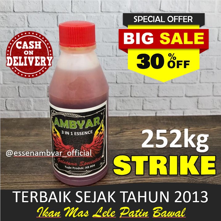 ESSEN AMBYAR 100ML (DISKON BERTINGKAT) ESSEN GALATAMA IKAN MAS, LELE, PATIN, BAWAL TERBAIK - 100ml