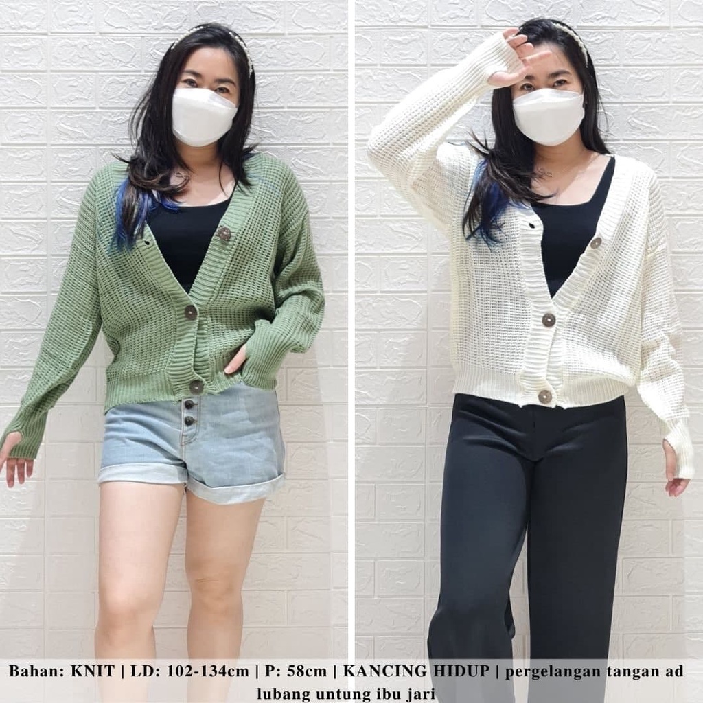 3784 fai knit cardi outer rajut cardigan premium