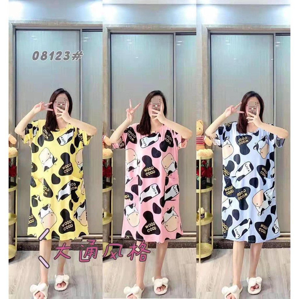 Baju tidur daster jumbo bahan spandek import DSTjmb