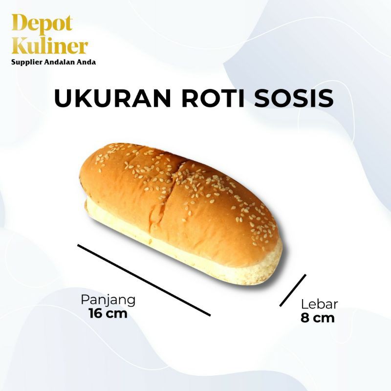 Roti Sosis / Roti Hotdog dengan Wijen Murah isi 6 Pcs