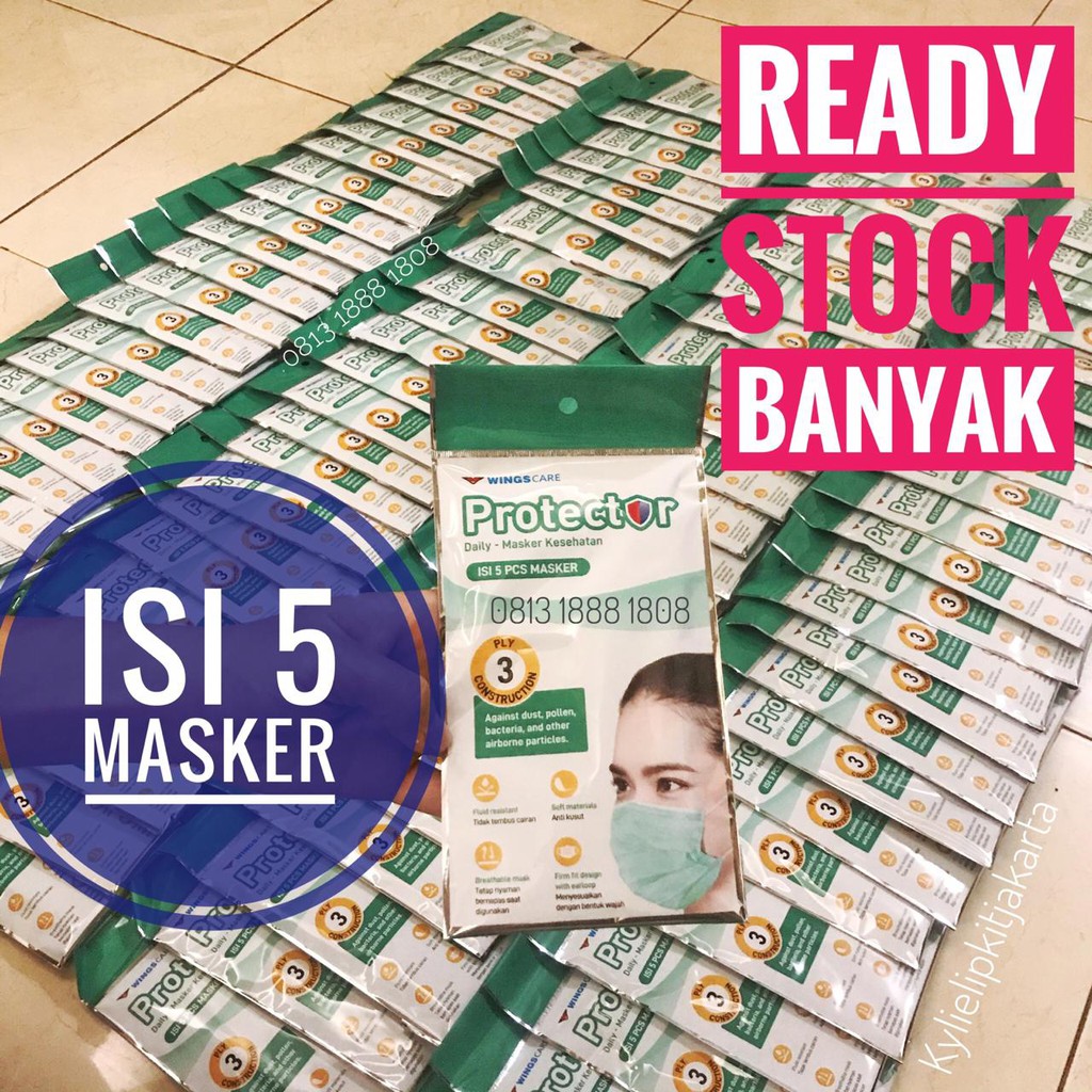 [PROMO] Masker NEXCARE &amp; WINGS PROTECTOR SACHET 3 ply Daily earloop WINGSCARE Saset Ready TERMURAH