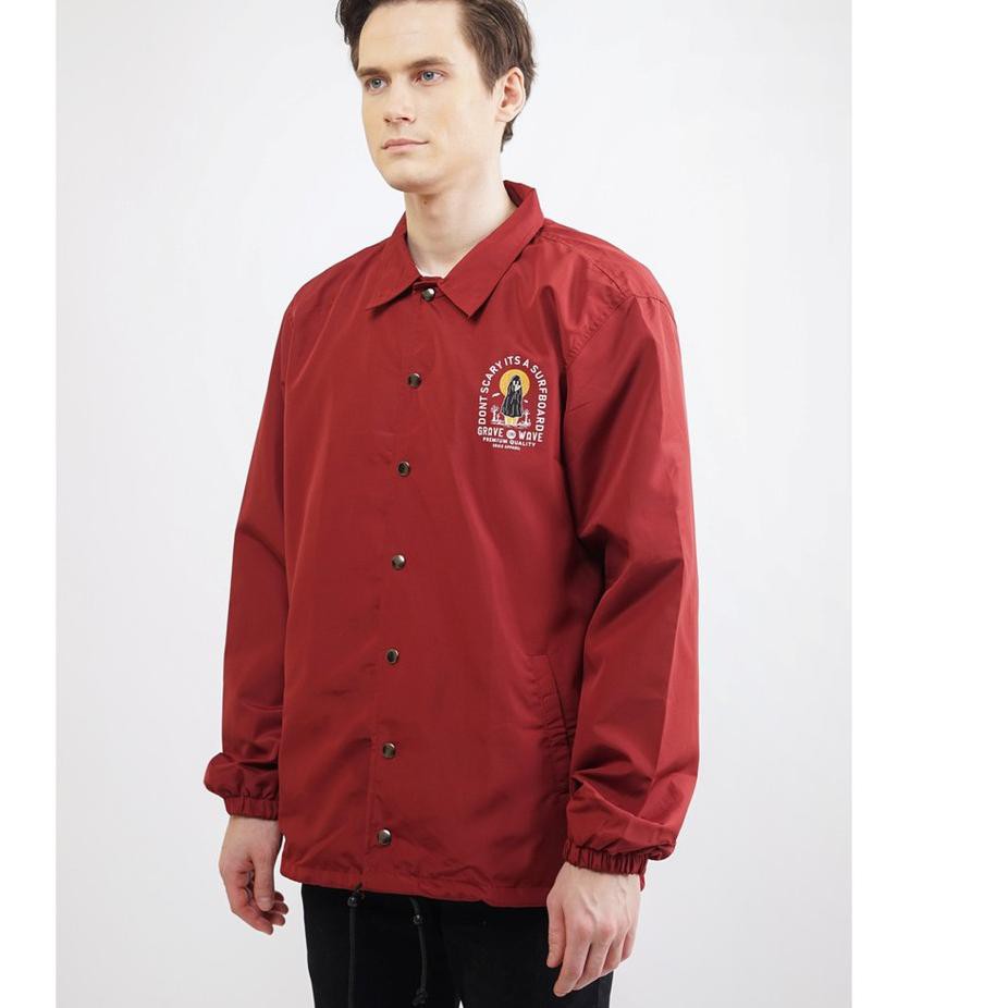 ➸Zua Erigo Coach Jacket Scary Maroon ❈ ➸