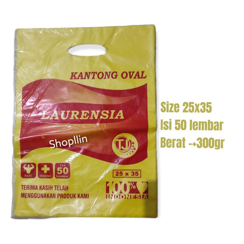 

( 50pcs ) HD Oval 25x35 / KANTONG PLASTIK PACKING PLONG POLOS