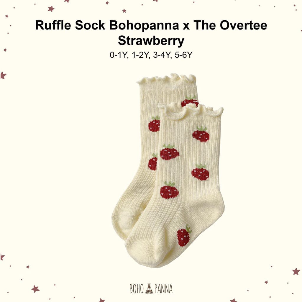 BOHO RUFFLE SOCK BOHOPANNA X THE OVERTEE KAOS KAKI ANAK BAYI BABY