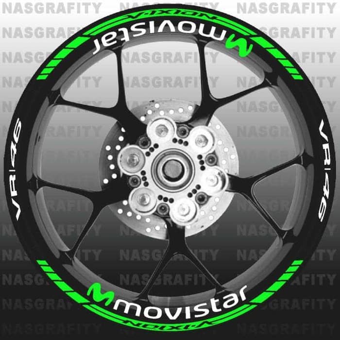 Stiker Velg Yamaha Vixion Movistar Vr46 Shopee Indonesia