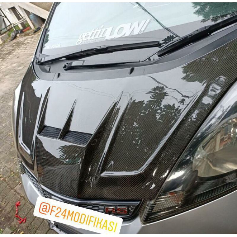 jazz ge8 engine hood custom carbon kevlar