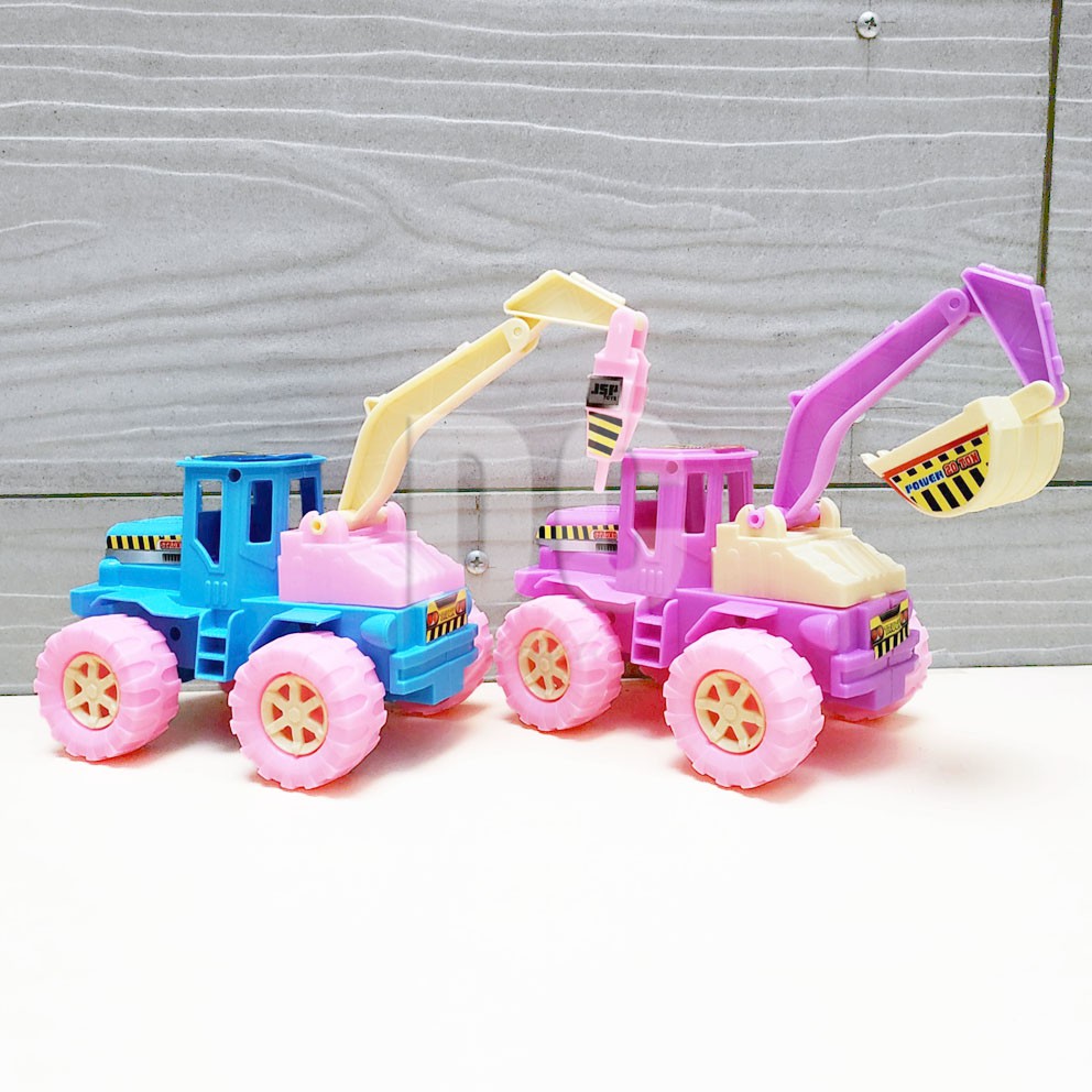 pink excavator toy