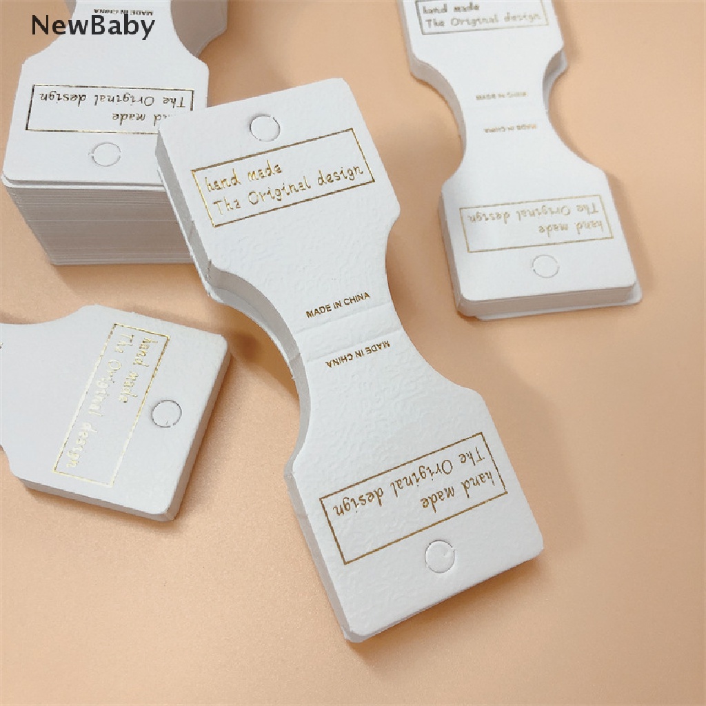 50 Pcs Kartu Kertas Kraft Untuk Display Perhiasan Kalung Gelang Bando