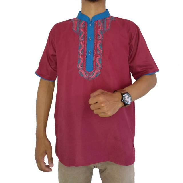 Baju Koko Pria Lengan Pendek M.FAHRI Murah