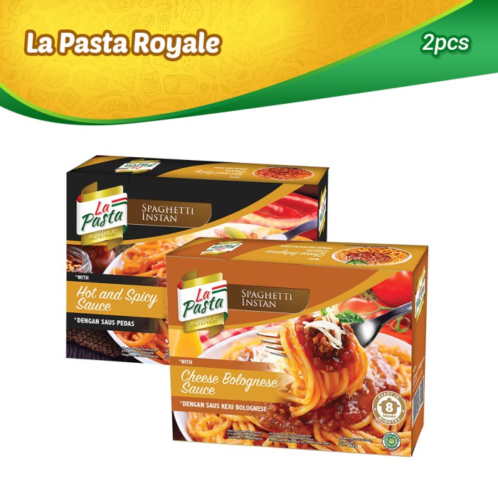 

pasta-aneka- la pasta royale hot and spicy & la pasta cheese bolognese -aneka-pasta.