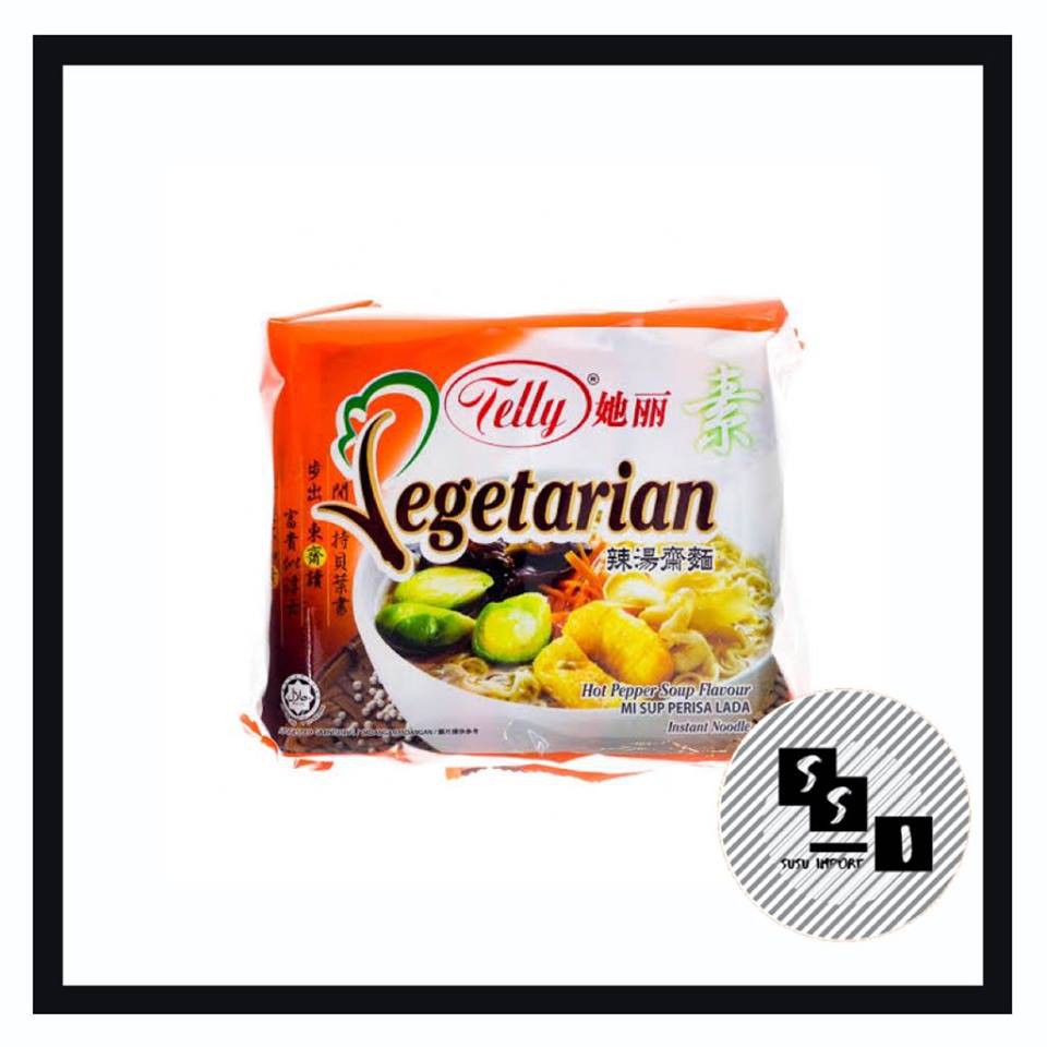 

Telly Vegetarian Hot Pepper Soup/ Mie sayur/ mie instant rasa lada 75g