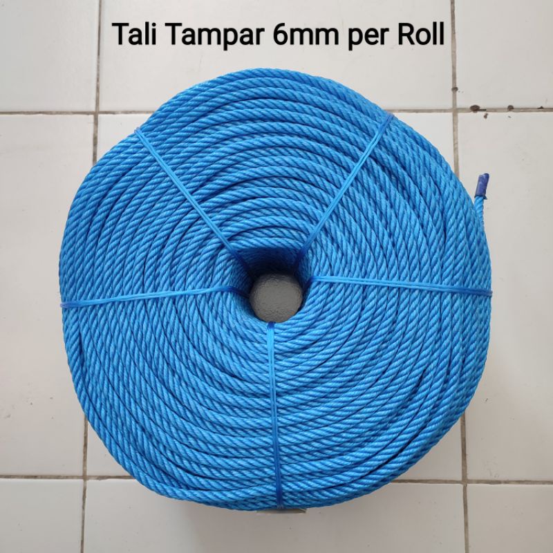 

Tali Tampar Plastik 6mm per Roll / Tali Tambang Plastik senar 6 mm / Tali ikat , Tali Jemuran