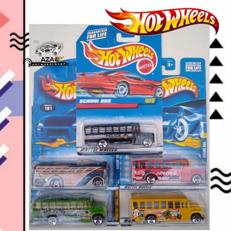 Hot Wheels High School Bus Surf up Polisi Police Surfin Bus Bis sekolah hotwheels anak Mobil besar AIN'T FARE AINT KUNING D22