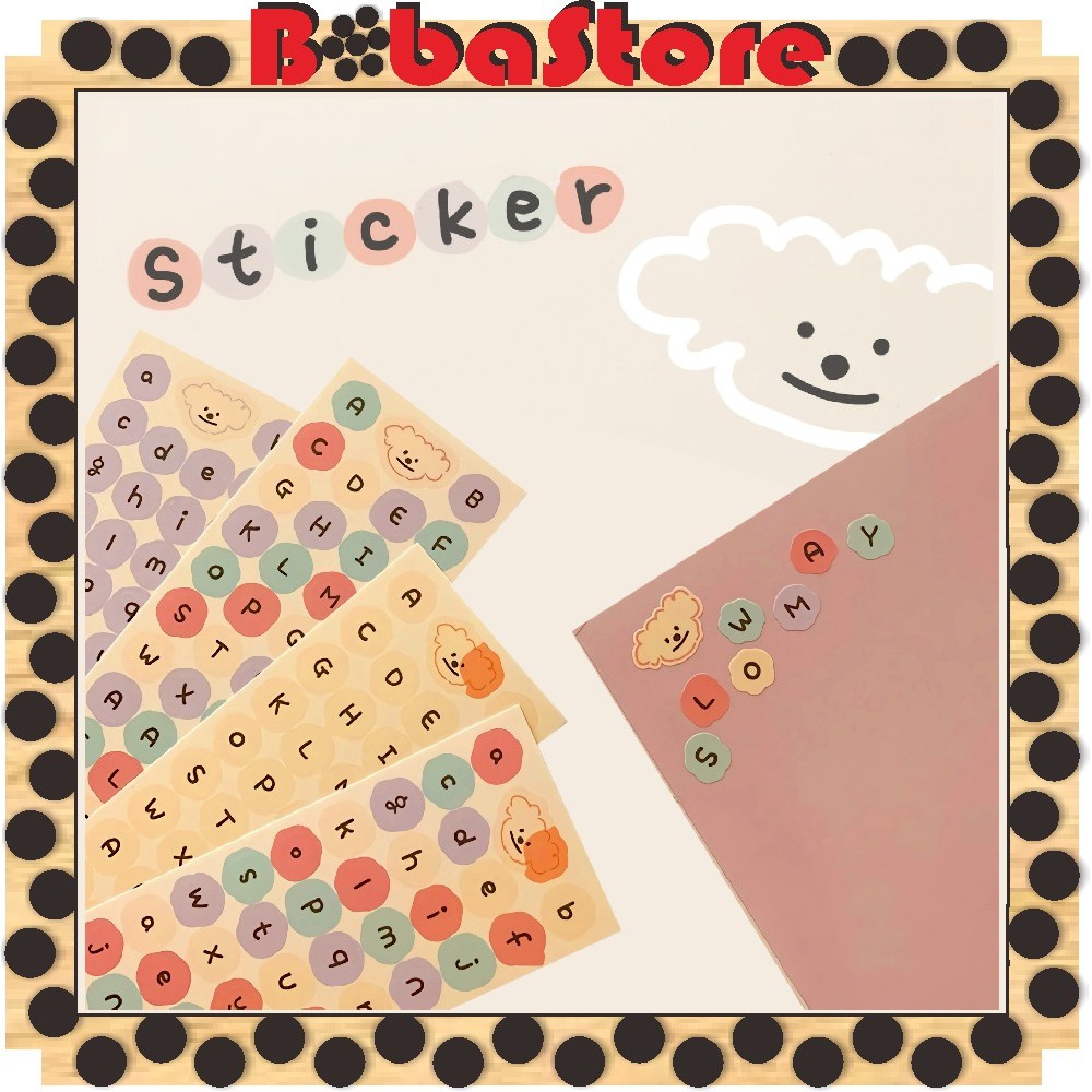 

⭐Bobastore⭐ R440 1Pc CUTE ALPHABET Sticker Deco DIY Planner BUJO Stiker Aesthetic