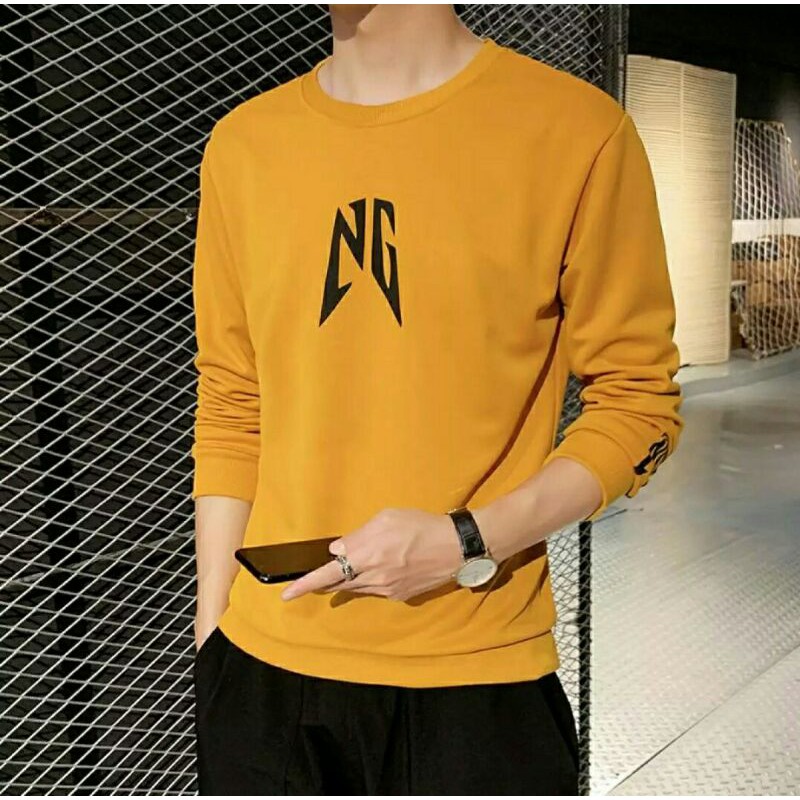 Kaos distro NG kaos pria lengan panjang baju lengan panjang unisex