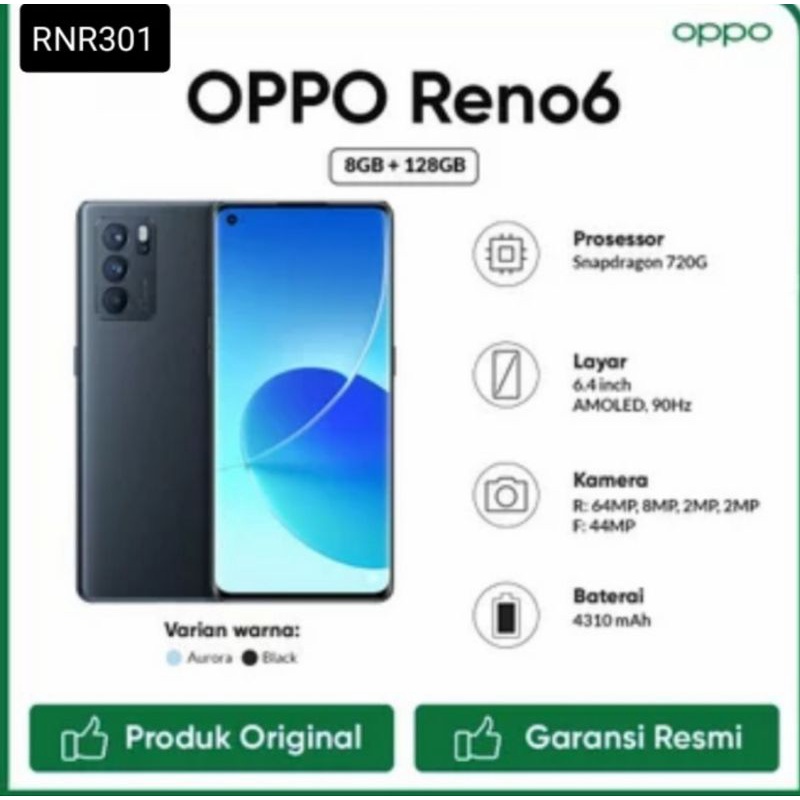 oppo reno 6 ram 8/128 harga promo