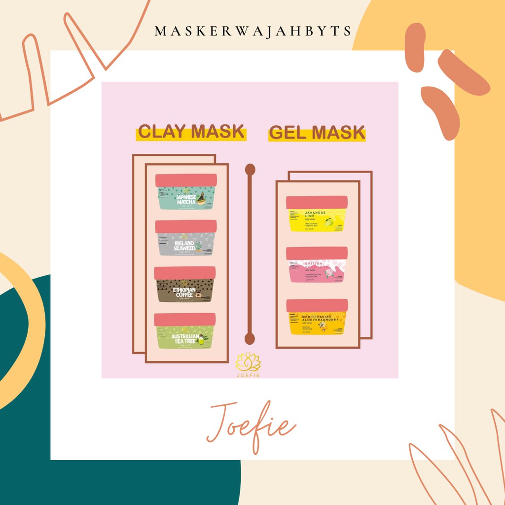 SALE [FREE SPATULA & GIFT] GROSIR Gel Mask dan Clay Mask Joefie Masker Wajah Murah Claymask BPOM