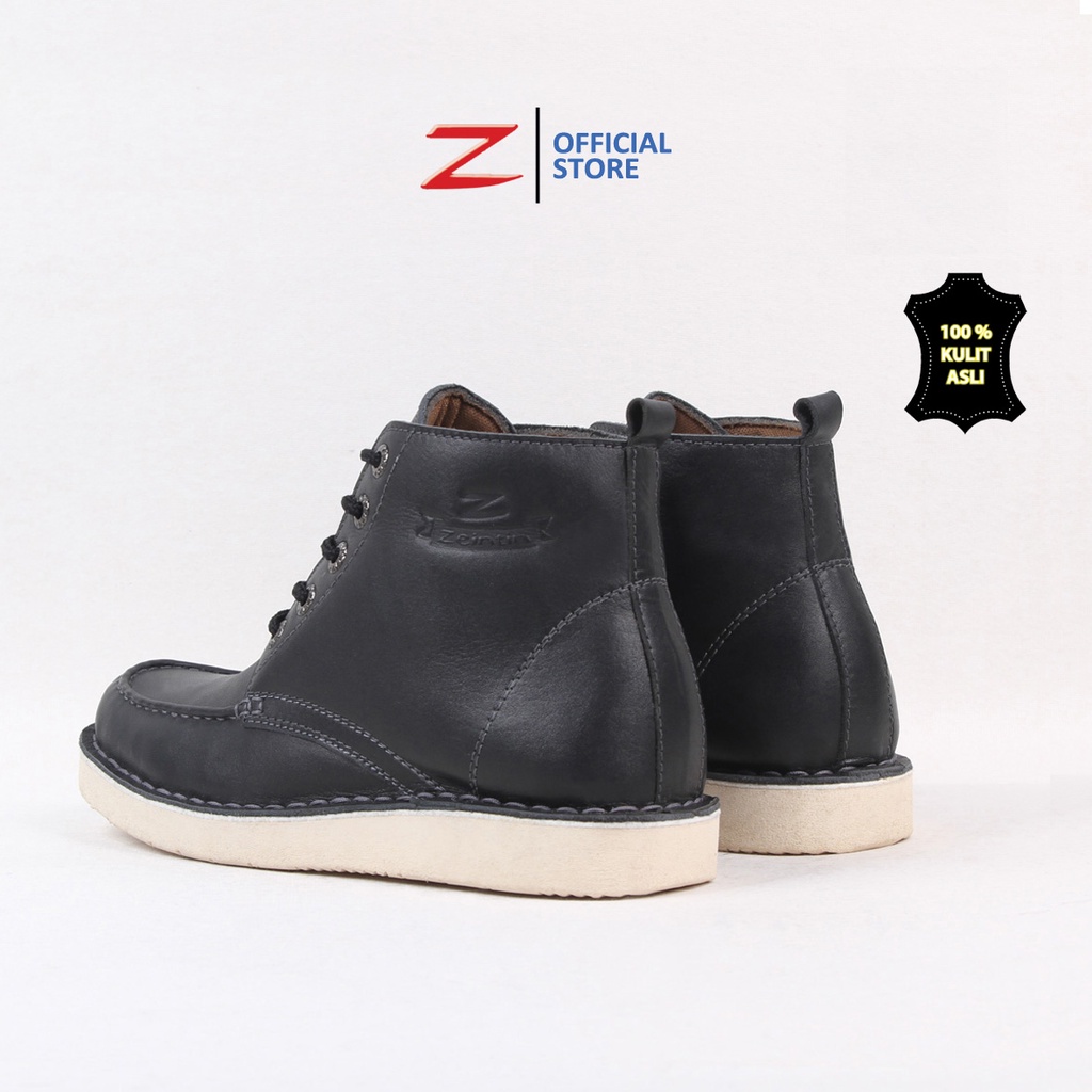 Zeintin - Sepatu Boot Pria Bahan Kulit Sapi Asli Berkualitas Sepatu Boots Kerja Lapangan Pria Boot Touring Pria Bahan Kulit Original Zeintin LA