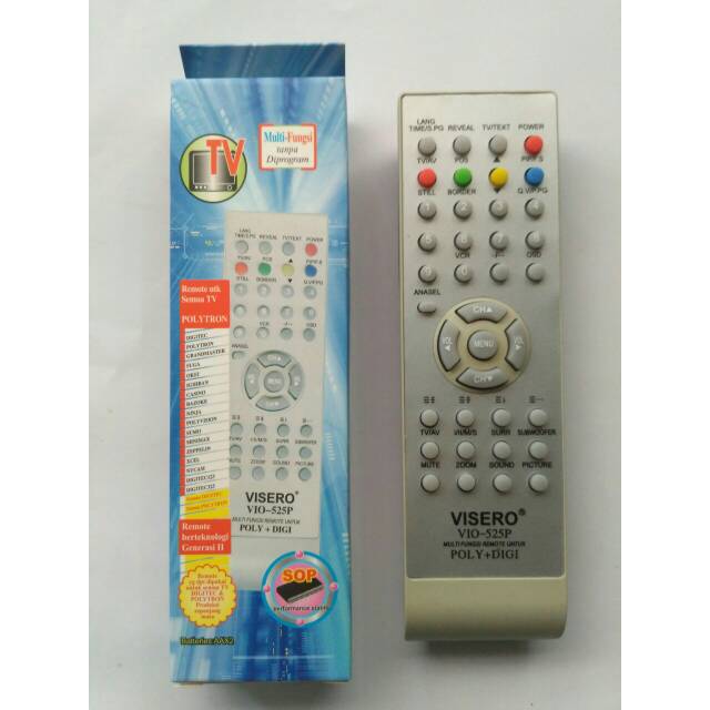 Remot tv tabung Polytron tanpa setting