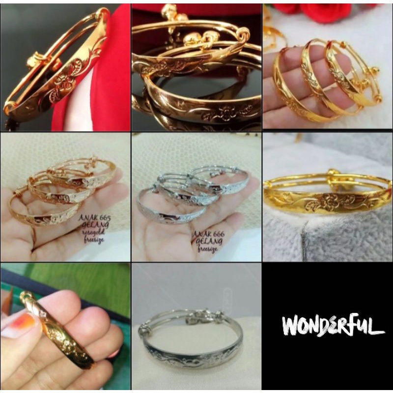 Gelang Bayi /Anak Imitasi Lapis Emas