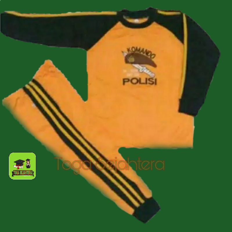 Baju Kaos Setelan Polisi Anak Warna KUNING