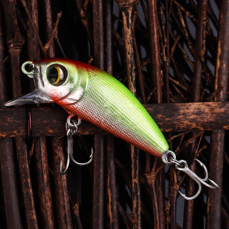 Umpan Pancing Hard Bait Bentuk Ikan Imitasi Panjang 4.5cm Berat 5g Dengan Mata 3D