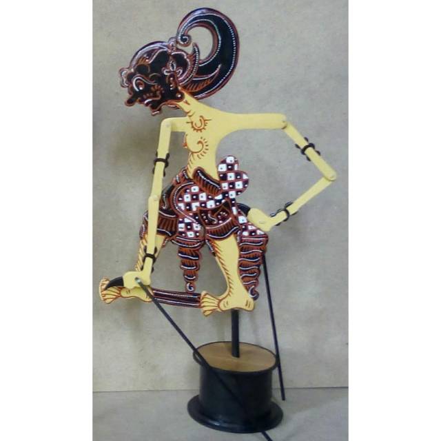 SOUVENIR WAYANG KLITIK MODEL SOLO WERKUDARA ATAU BIMA - BAHAN KAYU - KHAS JOGJA