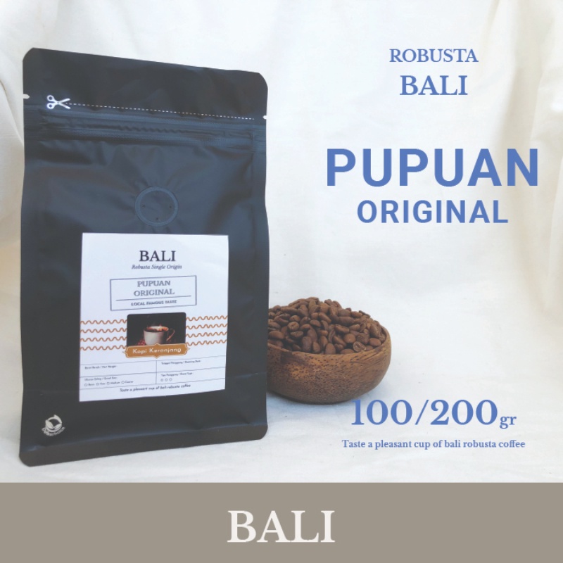 

Robusta Bali Pupuan Original Kopi Bean, Bubuk 100-200gr