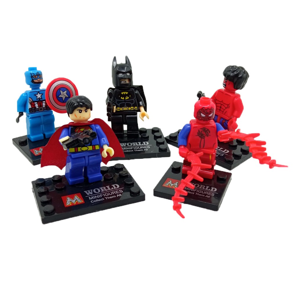 Set 5 Pcs Roboman Super Hero Mainan Anak Bongkar Pasang