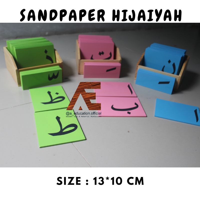 Sand paper hijaiyah Belajar Hijaiyah  Montessori Versi LENGKAP Montessori