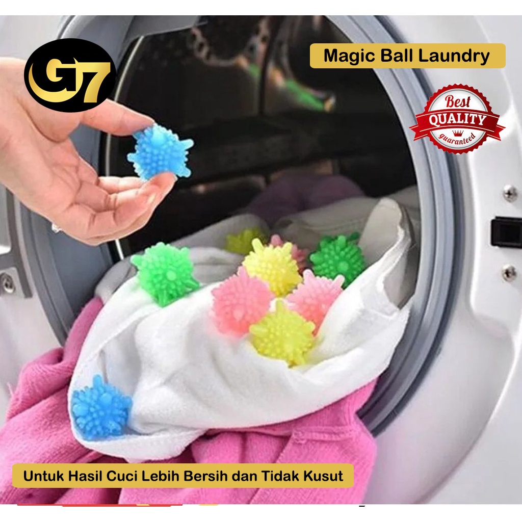 Bola Laundry Untuk Mesin Cuci Laundry Magic Ball Bola Karet Silikon Anti Kusut Pakaian Baju Celana B
