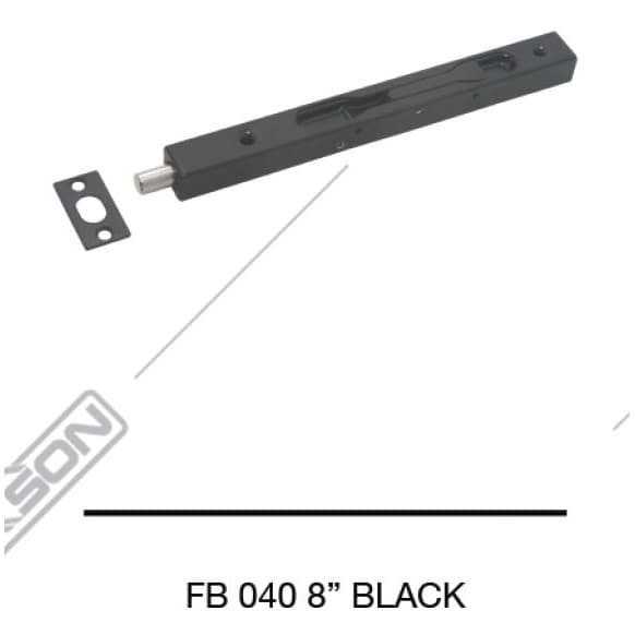 FLUSH BOLT DEKKSON FB 040 8" Black Flush Bolt Pendek 20 cm