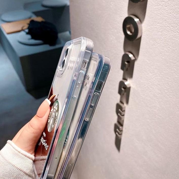 Casing Starbucks Kopi Motif Soft Case Untuk IPHONE X XS MAX XR 11 12 13 PRO MAX Tpu Transparan Shock