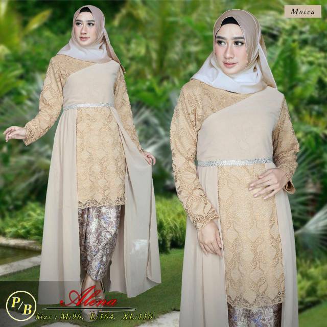 PB&gt; Set gaun kebaya ALENA - OUTFIT KEBAYA MODERN - BAJU FASHION WANITA - BAJU PESTA - KEBAYA TERBARU