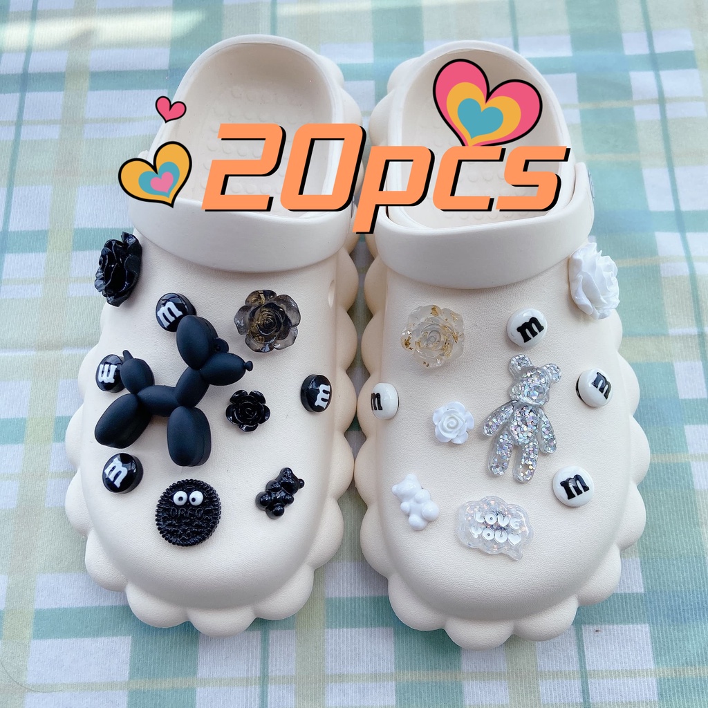 @shinydiy 20 pcs jibbitz crocs Charms KAWS Dan Balon Anjing Untuk Dekorasi Sepatu【asesoris wanita｜crocs jibbitz】