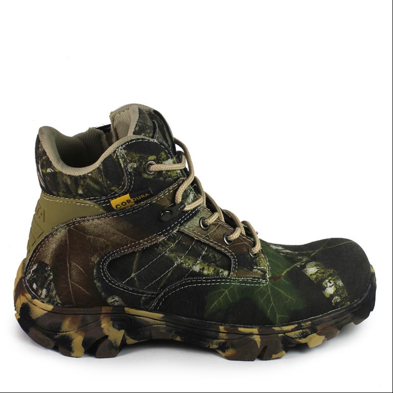 [ COD ] sepatu camo ninja safety sepatu ninja resleting samping safety ujung besi sepatu black force