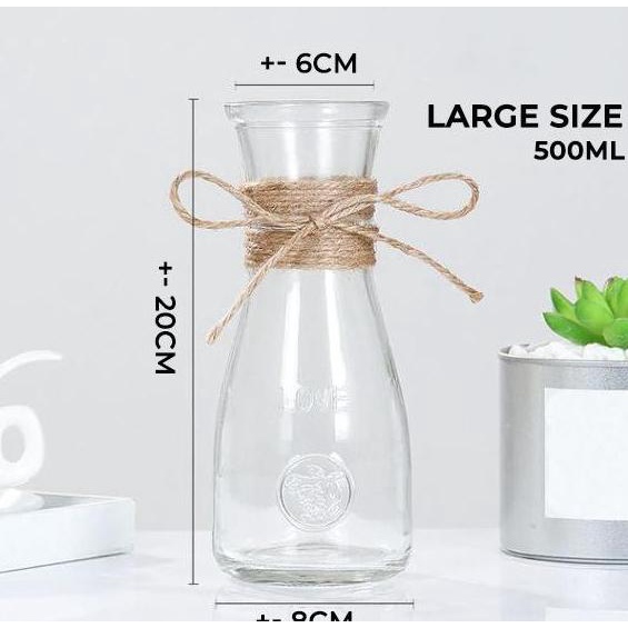 ] BARU VAS BUNGA KACA BENING HIAS MINIMALIS POT TANAMAN AIR HIDROPONIK