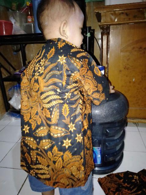 Batik Couple Keluarga Sania Ruffle Ori Ndoro Jowi Dnt Motif Manggar Coklat Rempel Bawah