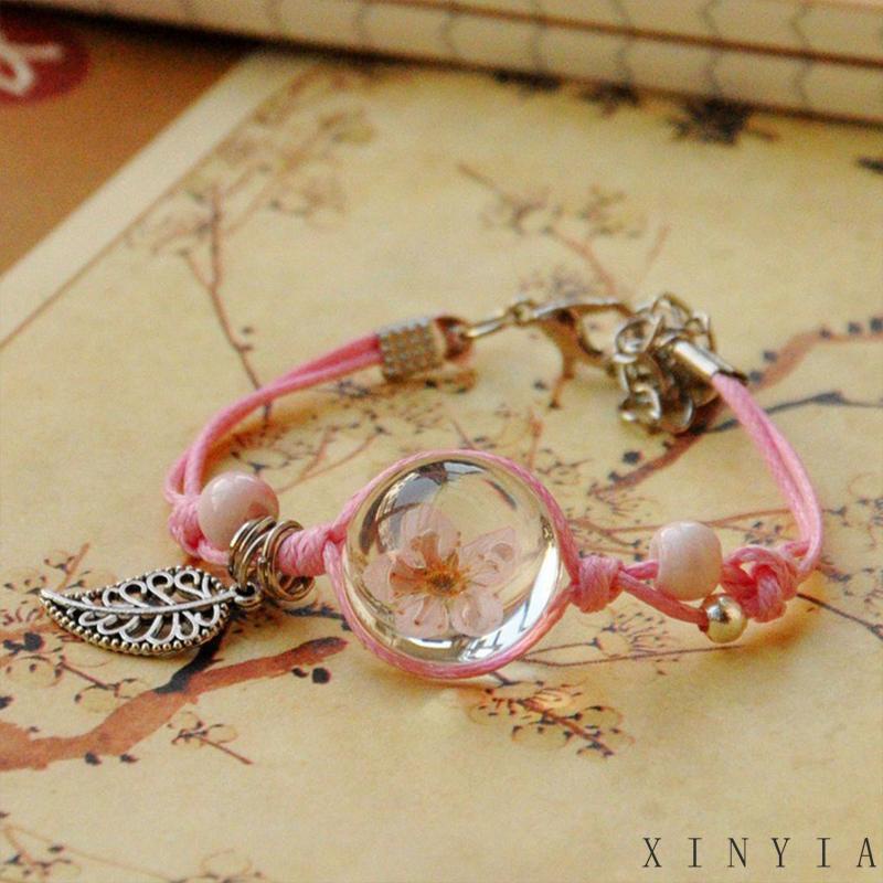 【COD】Perhiasan Gelang Motif Bunga Kering Bahan Keramik Gaya Etnik Untuk Wanita