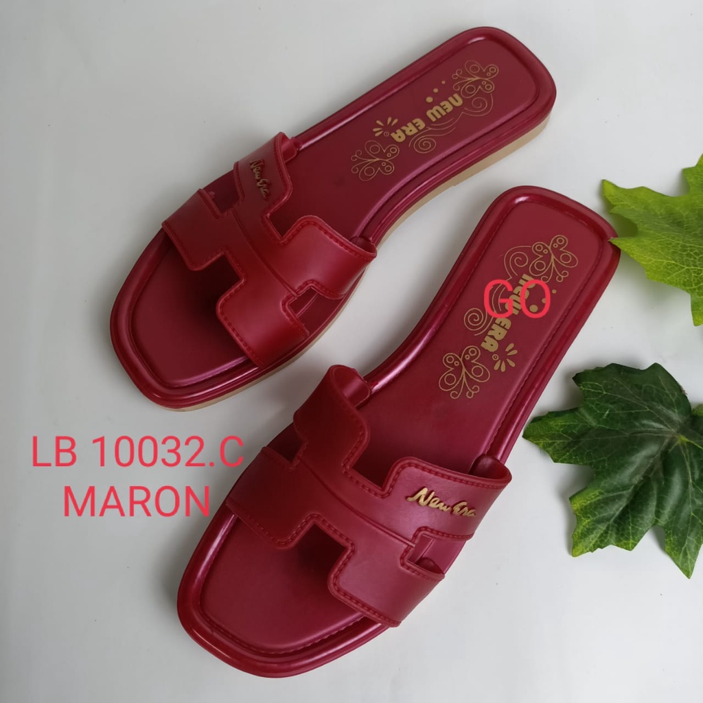 gof NEW ERA LB 10032.B Sandal Selop Wanita Karet Sandal Slop Jelly Sendal Cewek