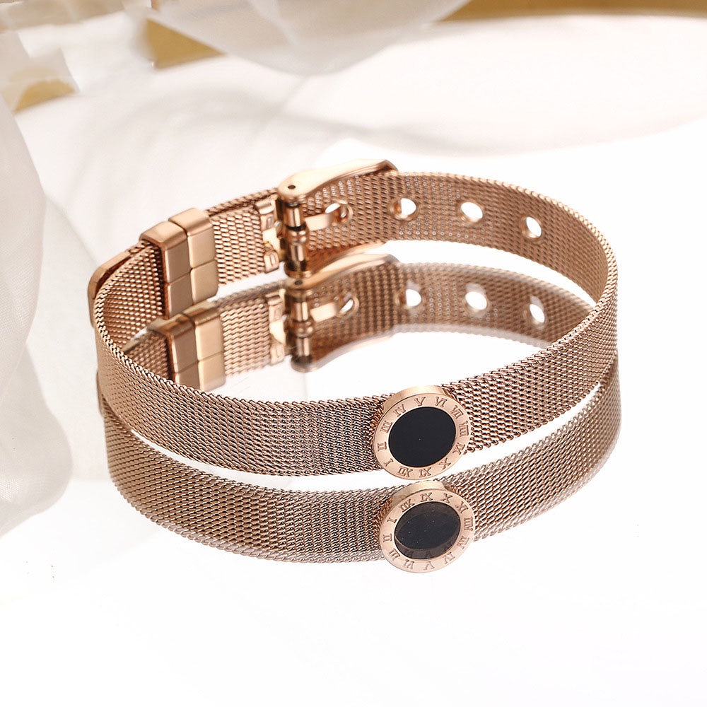 Gelang rantai jam tangan titanium korea style anti karat