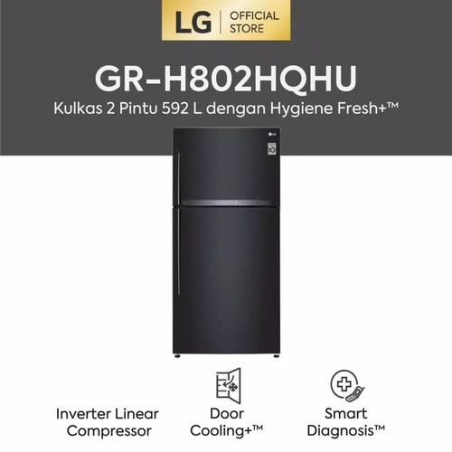 Kulkas LG GRH802HQHU 630 Liter 2 Pintu Inverter Linear Compressor
