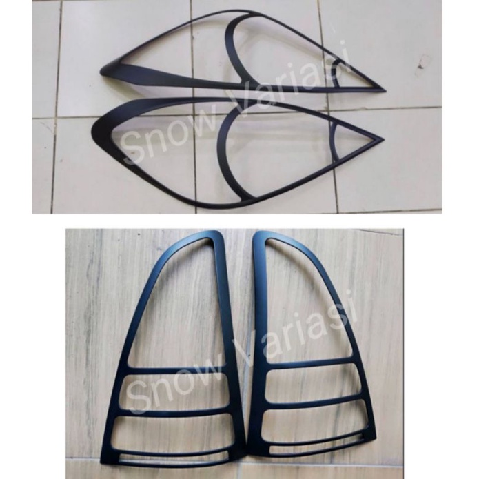 Paket Garnish Depan Belakang New Innova 2004 2007 2009  Hitam Chrome