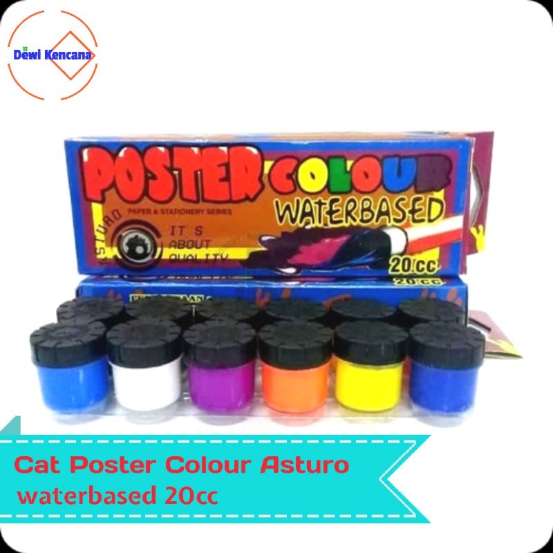 Jual Cat Poster Asturo Waterbased Harga 1 Pak Isi 12 Botol Shopee