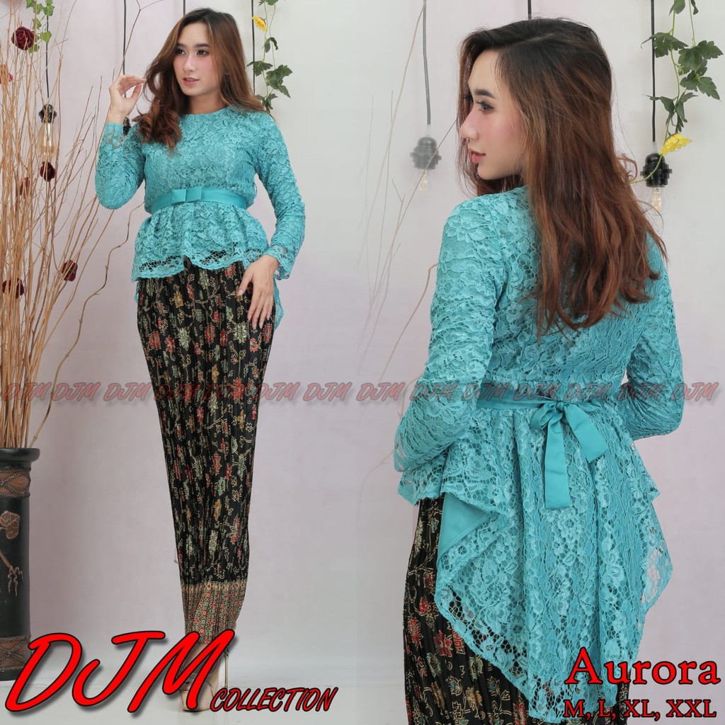 Set kebaya DJM aurora fashion kekinian bahan brukat