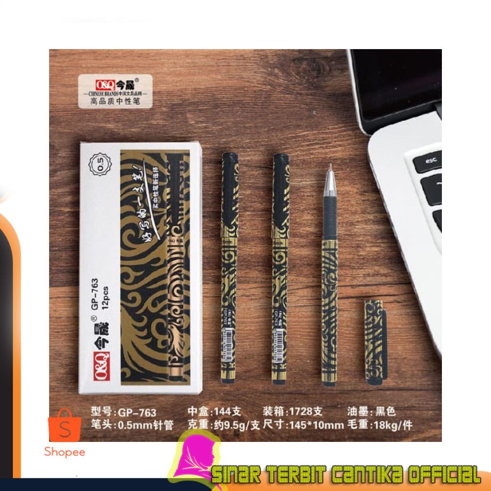 

Murah Pena Ballpoint Bolpen Bolpoin Pulpen Rollerball Gel Pen 0.5 GP-763 O&Q