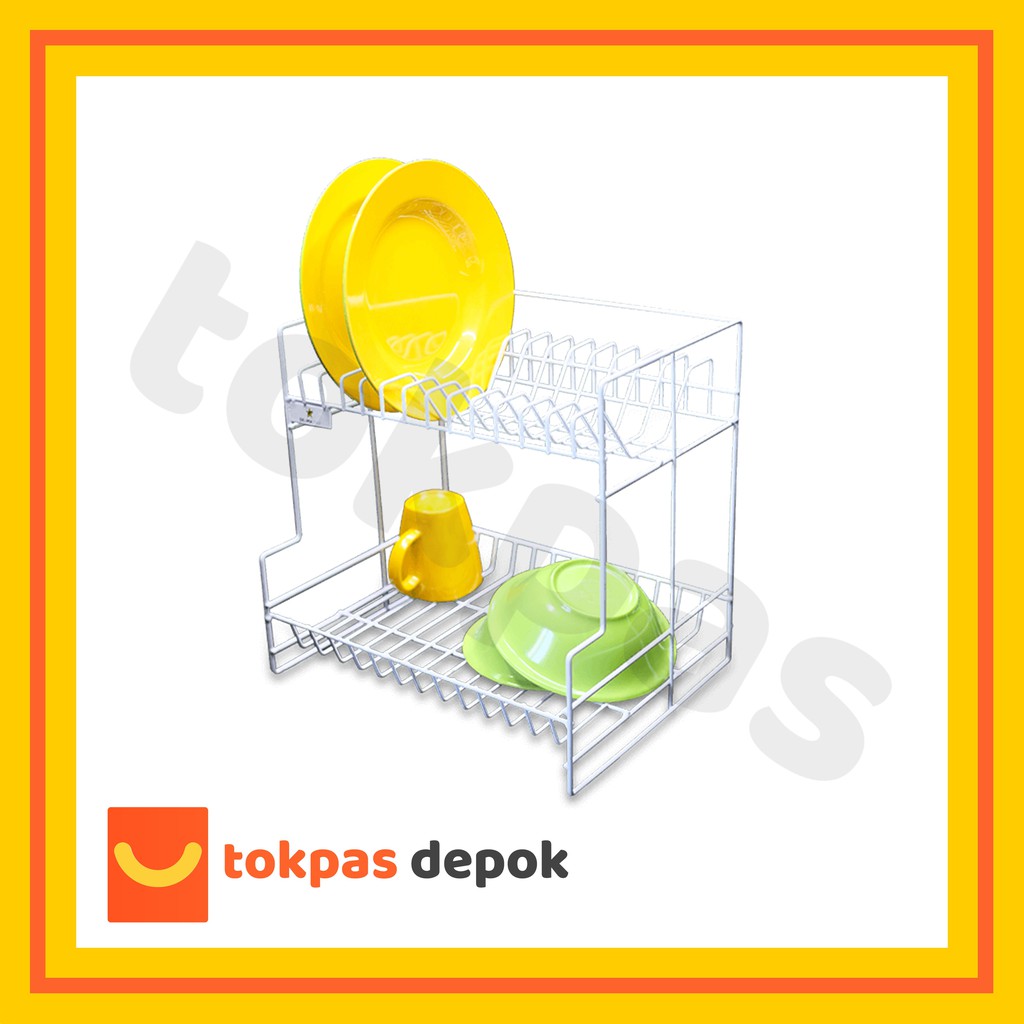 Rak Piring Stainless Steel Tempat Alat Makan Rak Pengering Mangkok/Sendok Rak Dapur Rak Piring dan G
