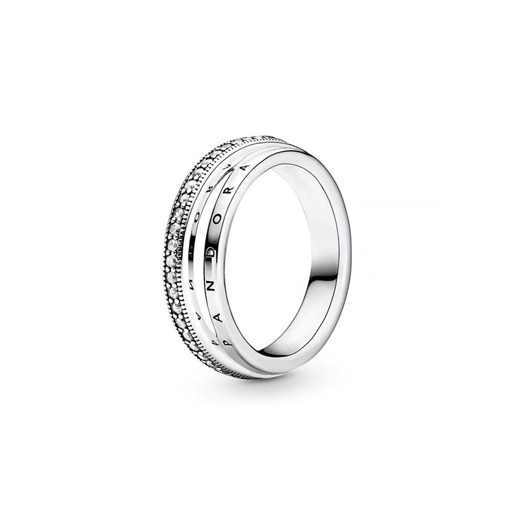 Pandora Cincin Sterling Silver 925 Dengan Cubic Zirconia Untuk Wanita