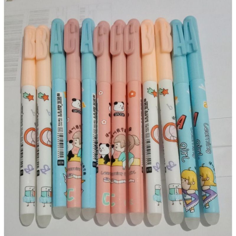 

12psc pen bisa hapus/pen gel hapus/erasable pen/pen hapus lucu fancy ODEMEI